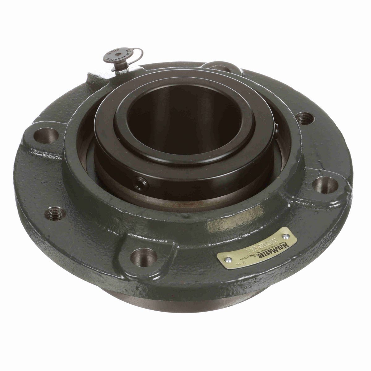 Sealmaster Mounted Cast Iron Piloted Flange Spherical Roller - 52100 Bearing Steel, Black Oxided - Collar Mount Lock - USFC5000-208-C