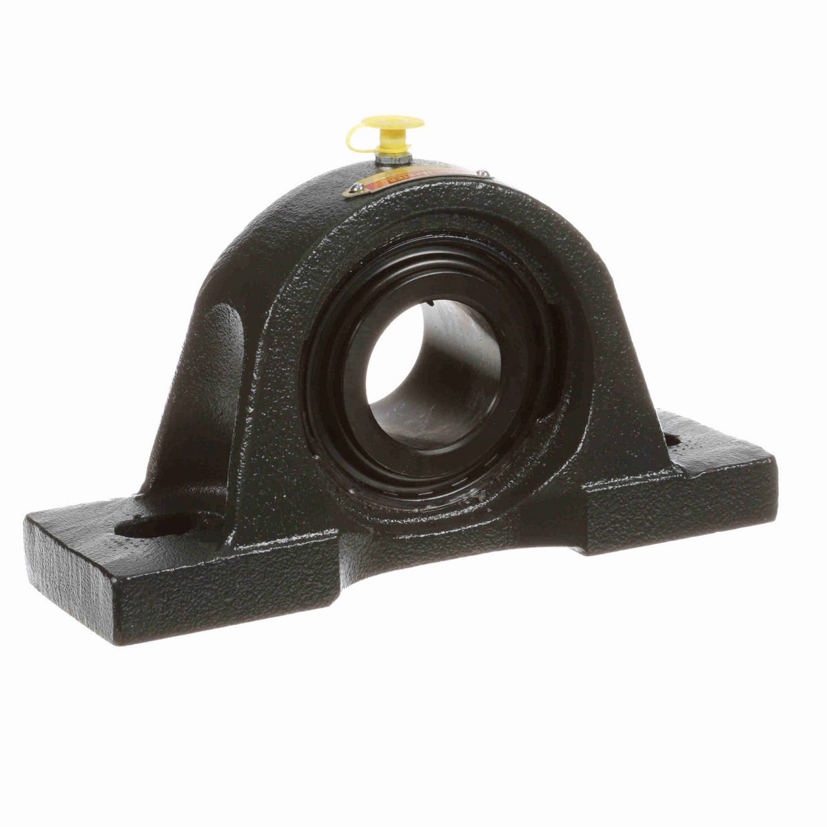 Sealmaster Mounted Cast Iron Two Bolt Pillow Block Ball Bearing - 52100 Bearing Steel, Black Oxided - Setscrew Lock - MP-28C