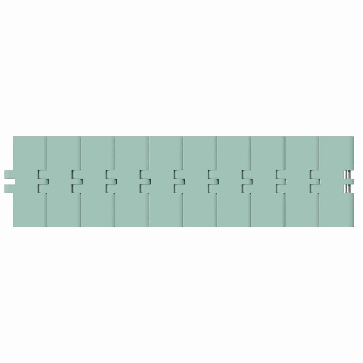 Rexnord 820 Straight Running Solid Top, Material: Heat Stabilized (Green), Width: 4.5in, Pitch: 1.5in - 81426852