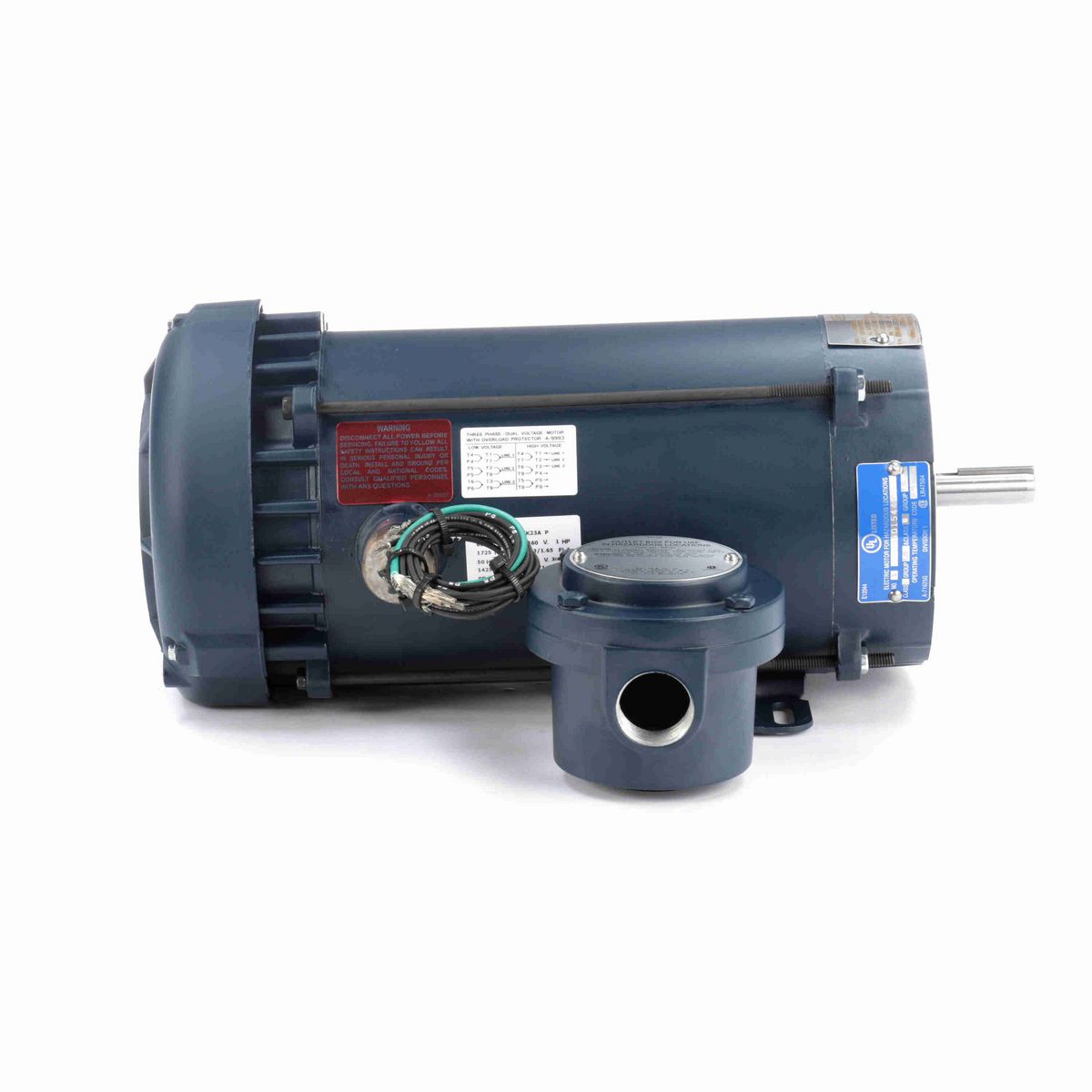 LEESON Explosion Proof Motor, 1 & 0.75 HP, 3 Ph, 60 & 50 Hz, 230/460 & 190/380 V, 1800 & 1500 RPM, 56C Frame, EPFC - 119437.00