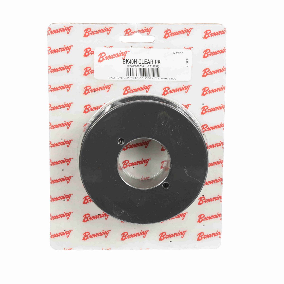 Browning 1 Groove Cast Iron FHP - Bushed Sheave Clear Pack - BK40H CLEAR PK