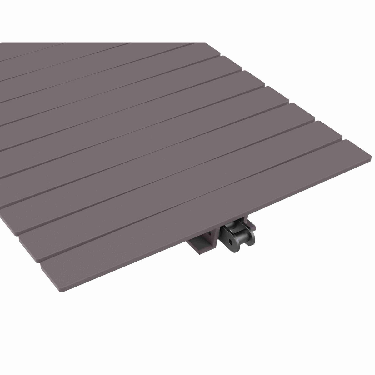 Rexnord 1873TAB Side-flexing Solid Top, Material: Brown High Performance, Width: 12in, Pitch: 1.5in - 81426346