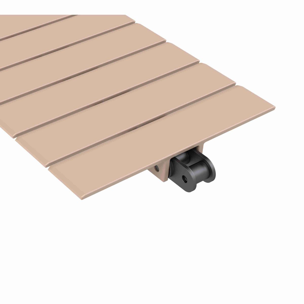 Rexnord 963 Straight Running Solid Top, Material: Tan Low Friction, Width: 6in, Pitch: 1.5in - LF963K6