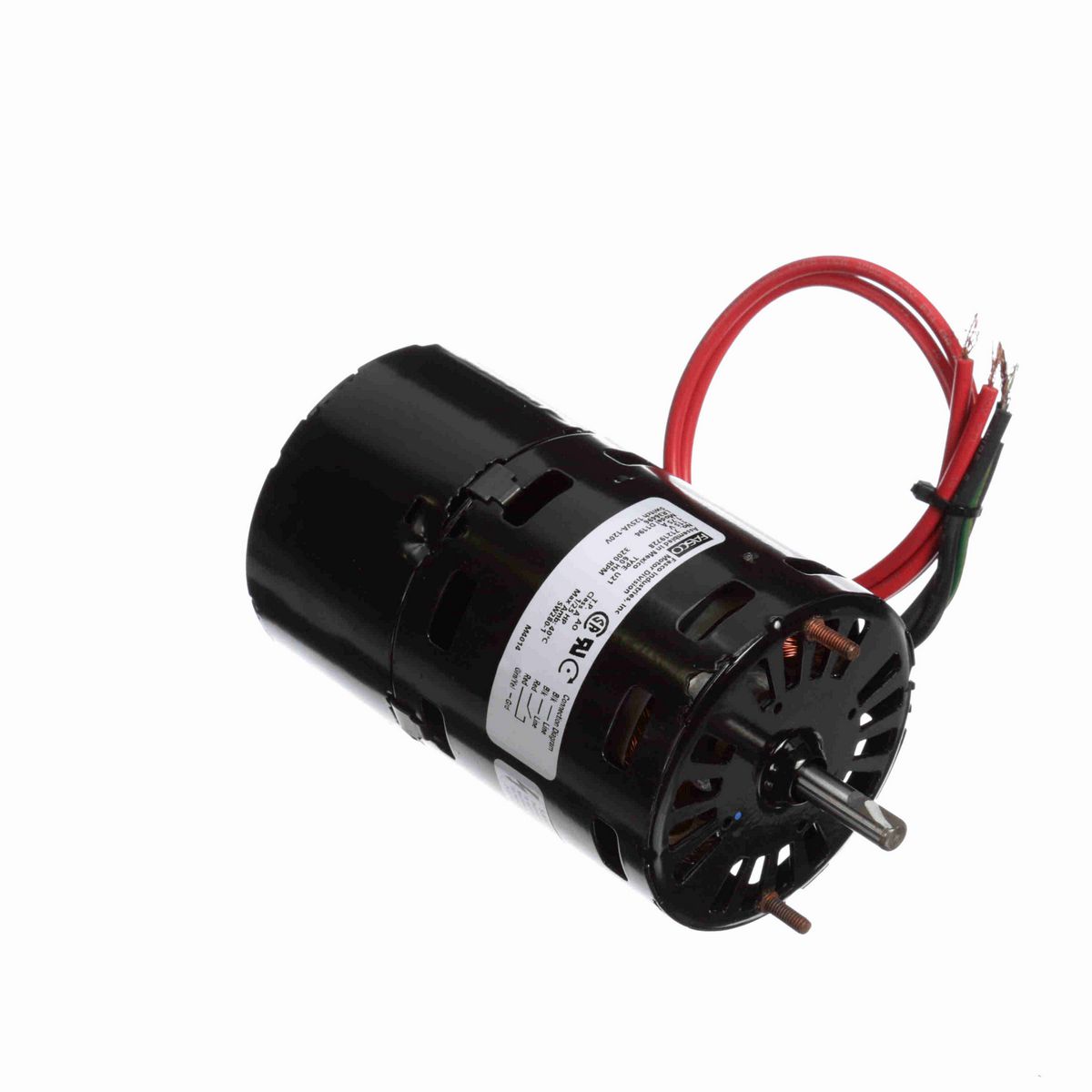 FASCO Draft Inducer Motor, 1/25 HP, 1 Ph, 60 Hz, 115 V, 3200 RPM, 1 Speed, 3.3" Diameter, OAO - D1194
