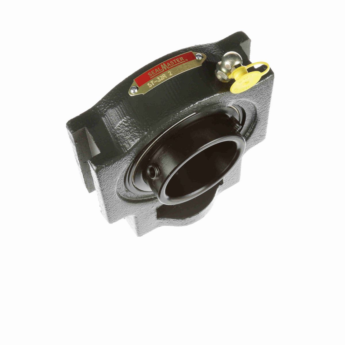 Sealmaster Mounted Cast Iron Wide Slot Take Up Ball Bearing - 52100 Bearing Steel, Black Oxided - Setscrew Lock - ST-32R