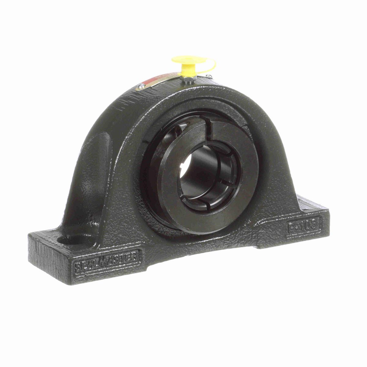 Sealmaster Mounted Cast Iron Two Bolt Pillow Block Ball Bearing - 52100 Bearing Steel, Black Oxided - Concentric Lock - NP-20TC