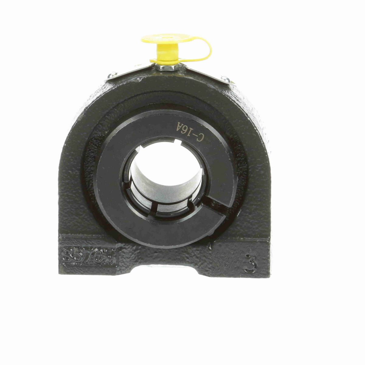 Sealmaster Mounted Cast Iron Tapped Base Pillow Block Ball Bearing - 52100 Bearing Steel, Black Oxided - Concentric Lock - TB-16TC