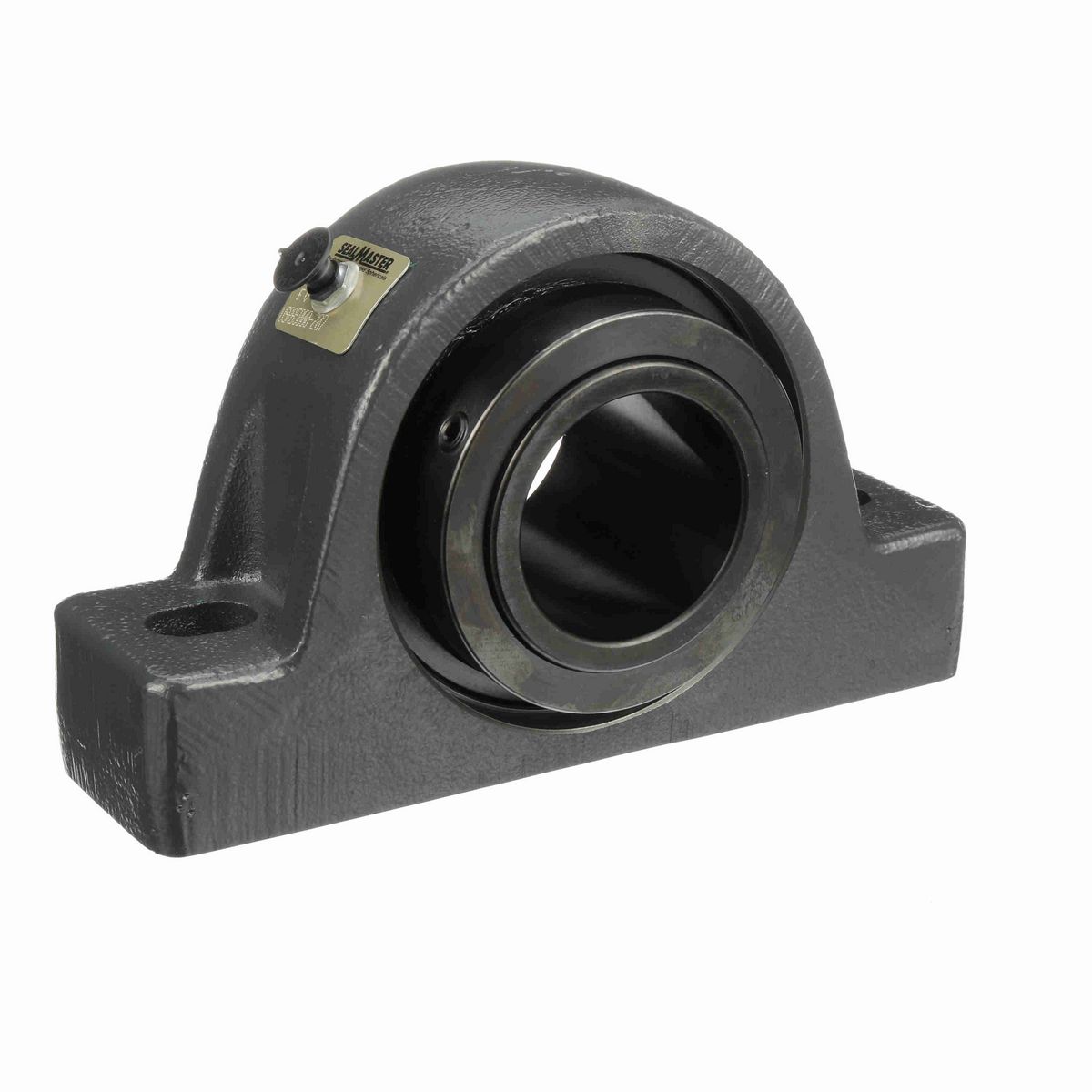 Sealmaster Mounted Cast Iron Two Bolt Pillow Block Spherical Roller - 52100 Bearing Steel, Black Oxided - Collar Mount Lock - USRB5000-207