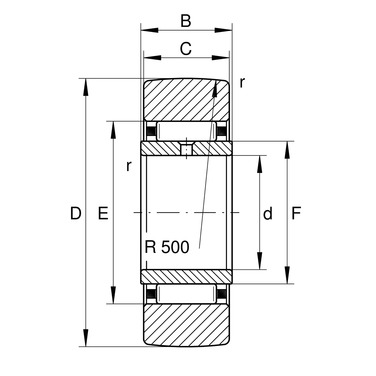 Опорный ролик INA STO8-TV (STO 8 TN, STO8TN)