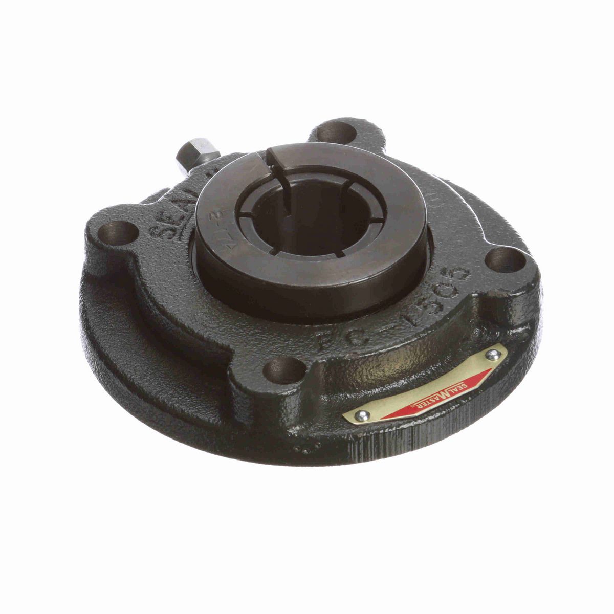 Sealmaster Mounted Cast Iron Flange Cartridge Ball Bearing - 52100 Bearing Steel, Black Oxided - Concentric Lock - Low Drag - MFC-23TX ALP