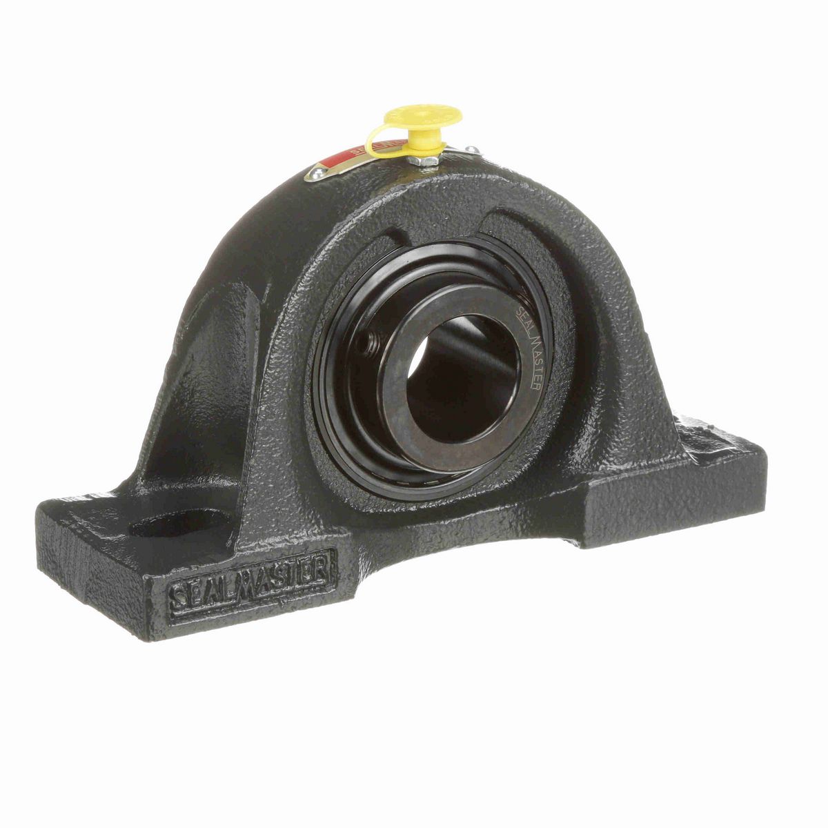 Sealmaster Mounted Cast Iron Two Bolt Pillow Block Ball Bearing - 52100 Bearing Steel, Black Oxided - Setscrew Lock - MP-20C
