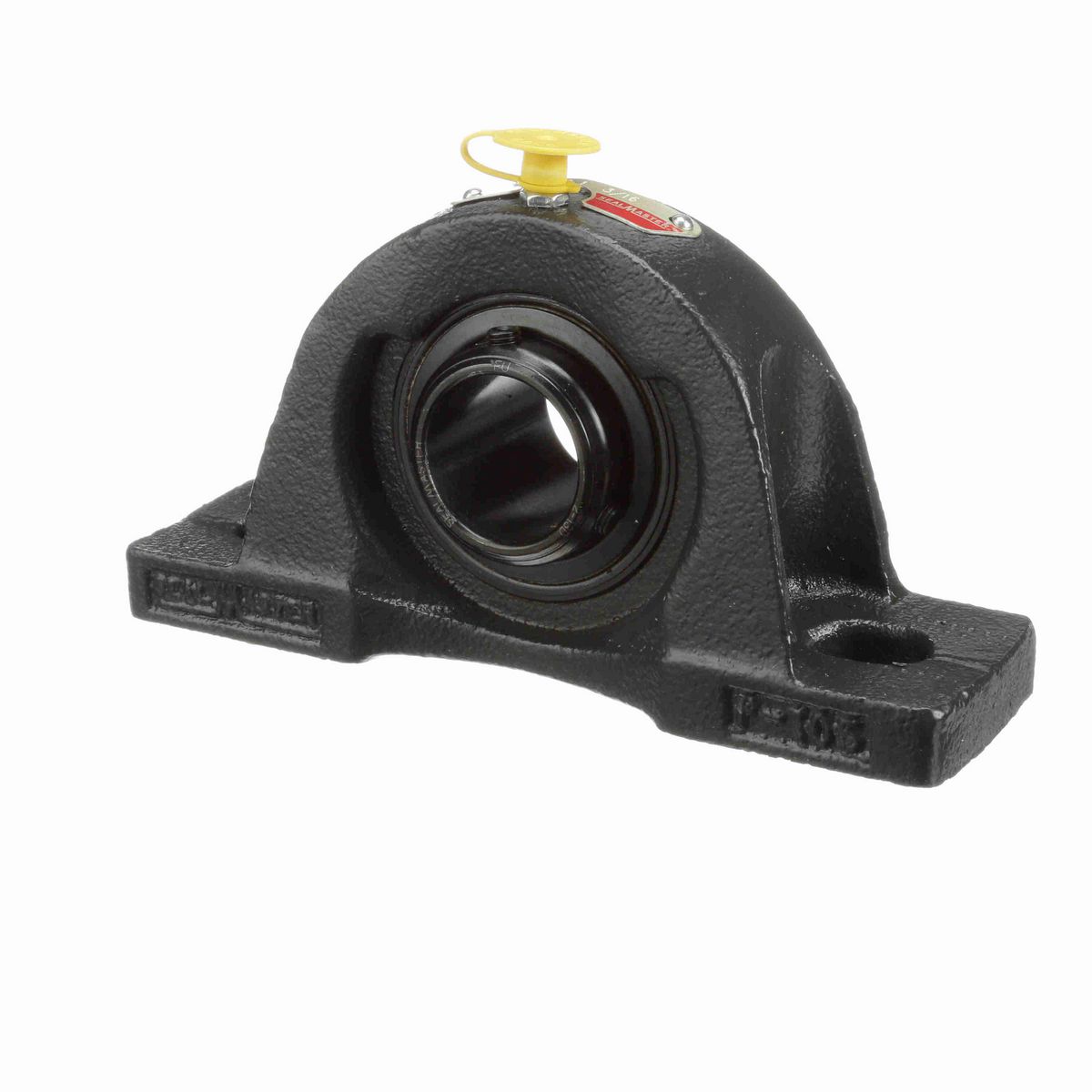 Sealmaster Mounted Cast Iron Two Bolt Pillow Block Ball Bearing - 52100 Bearing Steel, Black Oxided - Double Setscrew Lock - NPD-19