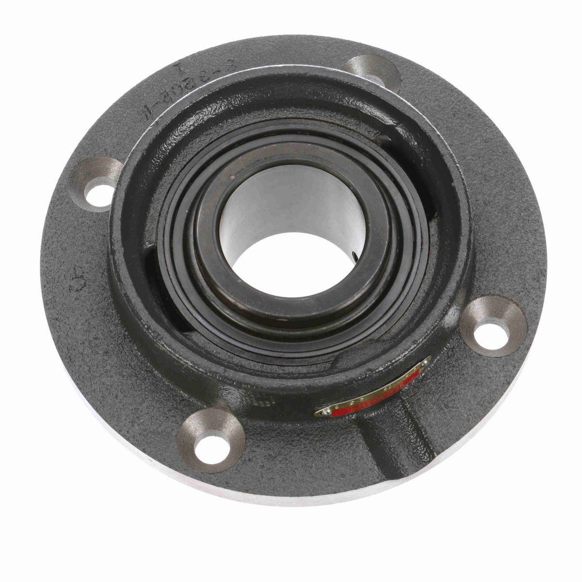 Sealmaster Mounted Cast Iron Flange Cartridge Ball Bearing - 52100 Bearing Steel, Black Oxided - Setscrew Lock - PVR-1106