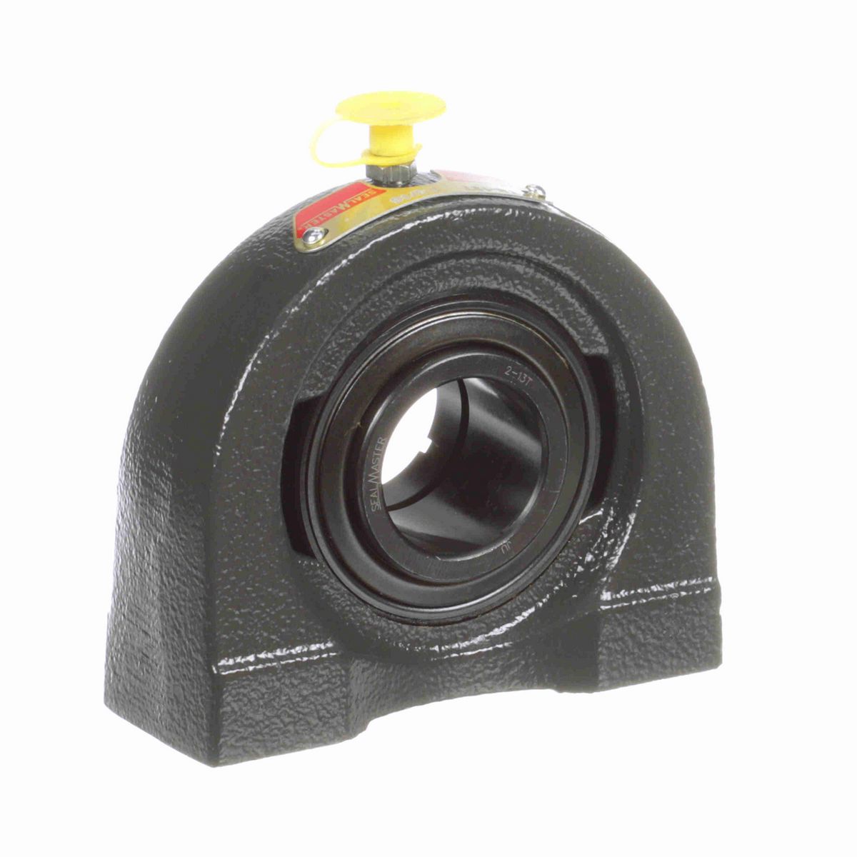 Sealmaster Mounted Cast Iron Tapped Base Pillow Block Ball Bearing - 52100 Bearing Steel, Black Oxided - Concentric Lock - TB-19T