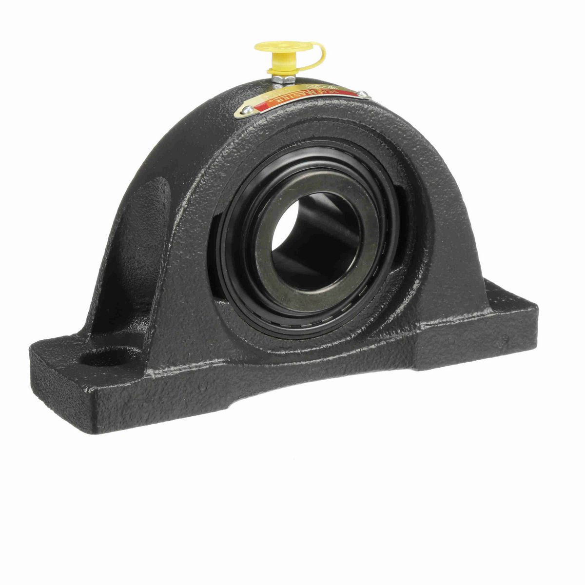 Sealmaster Mounted Cast Iron Two Bolt Pillow Block Ball Bearing - 52100 Bearing Steel, Black Oxided - Setscrew Lock - NP-20C
