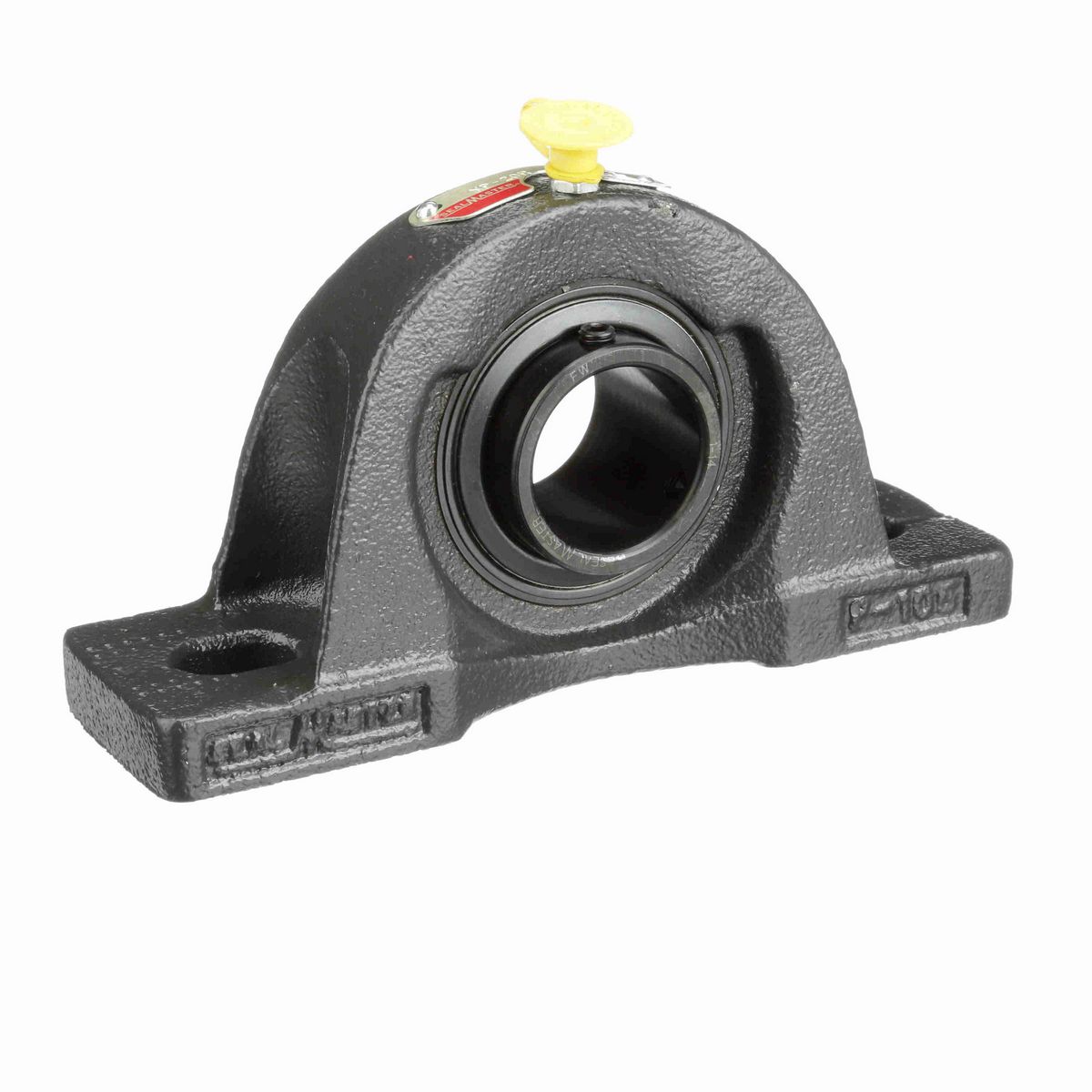 Sealmaster Mounted Cast Iron Two Bolt Pillow Block Ball Bearing - 52100 Bearing Steel, Black Oxided - Setscrew Lock - NP-20R