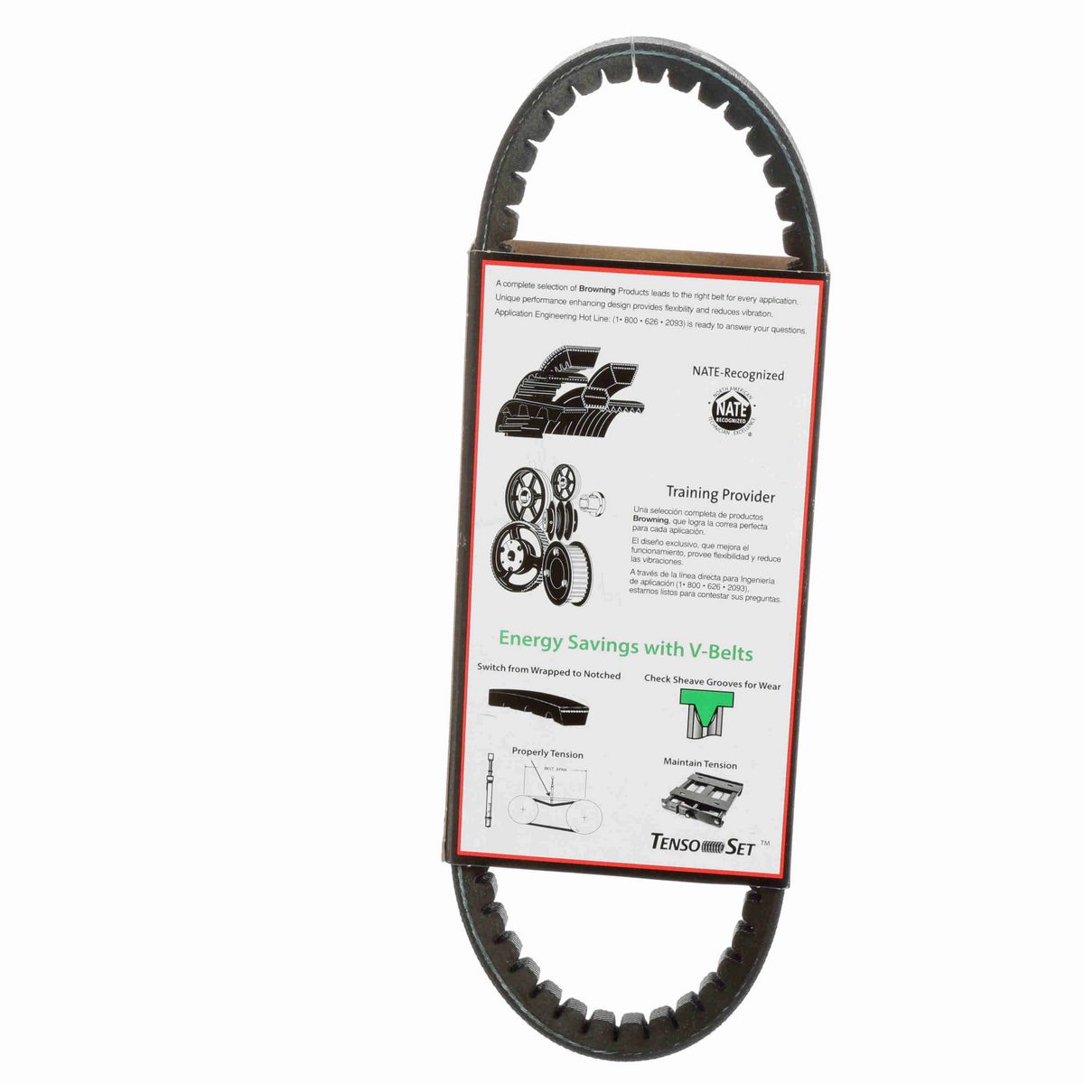 Browning EPDM Notched Belt 98% Efficient - AX21