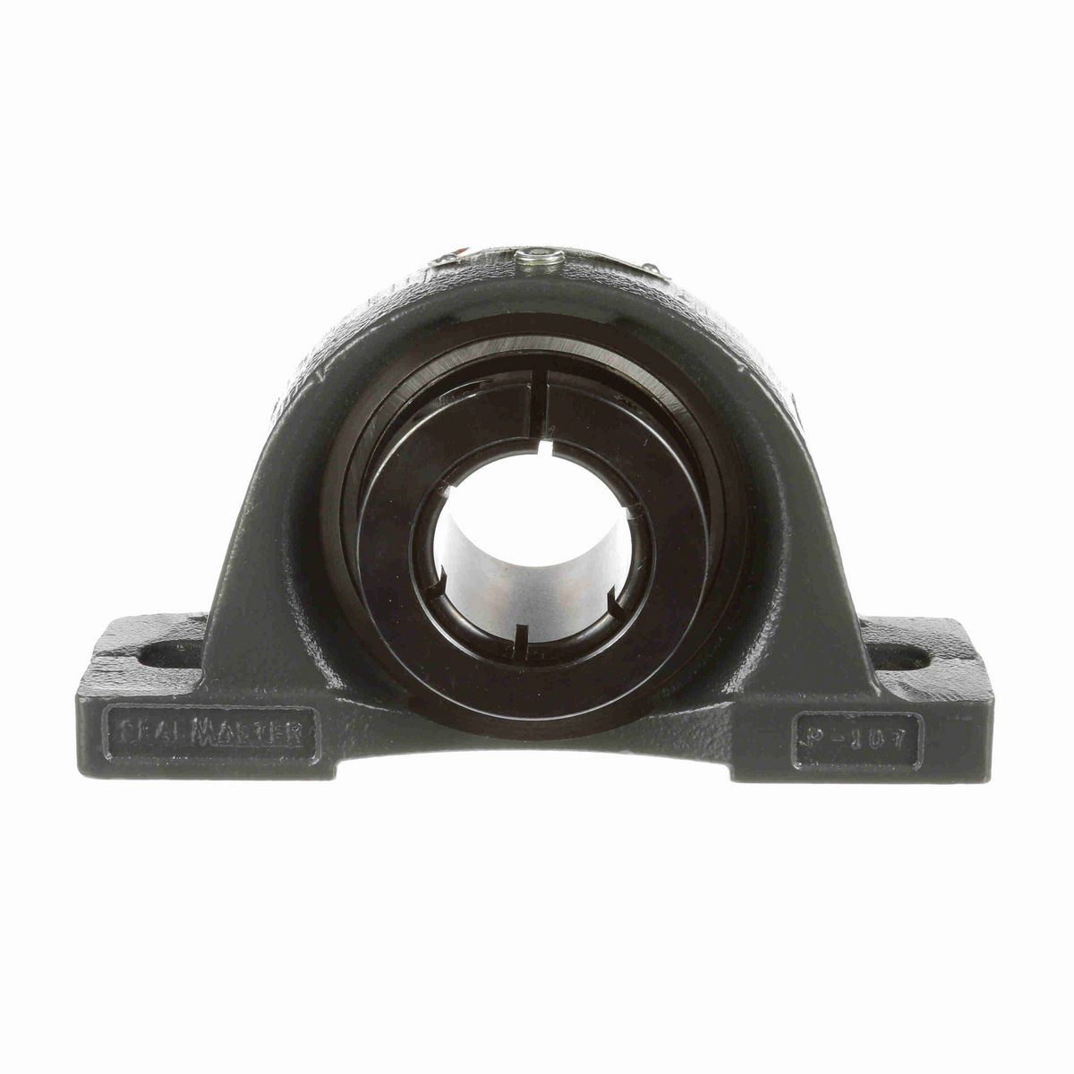 Sealmaster Mounted Cast Iron Two Bolt Pillow Block Ball Bearing - 52100 Bearing Steel, Black Oxided - Concentric Lock - NPMH-24T