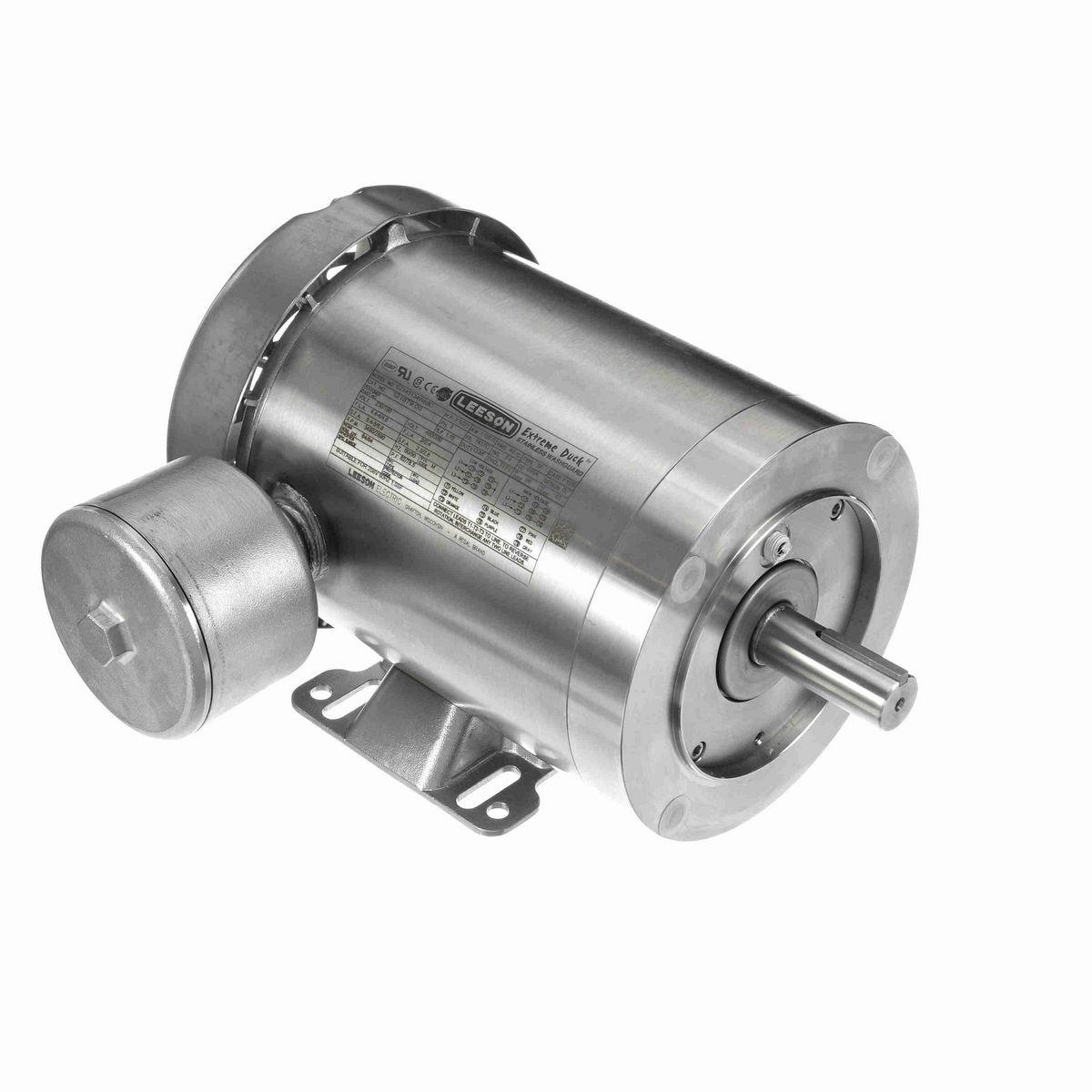 LEESON Extreme Duck® Ultra General Purpose Motor, 1.50 & 1 HP, 3 Ph, 60 & 50 Hz, 230/460 & 190/380 V, 3600 & 3000 RPM, 143TC Frame, TEFC - 121879.00