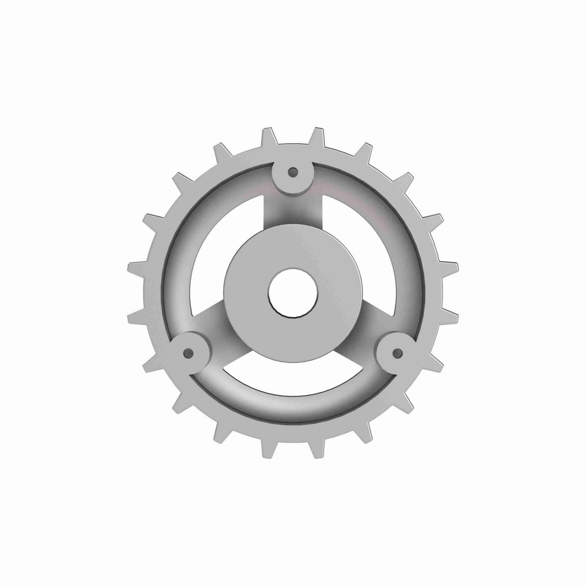 Rexnord 820 Series Solid One Piece Cast Iron Sprocket with 20 Teeth and a 3/4in Round Rough Stock Bore (RSB) - 401-48-13