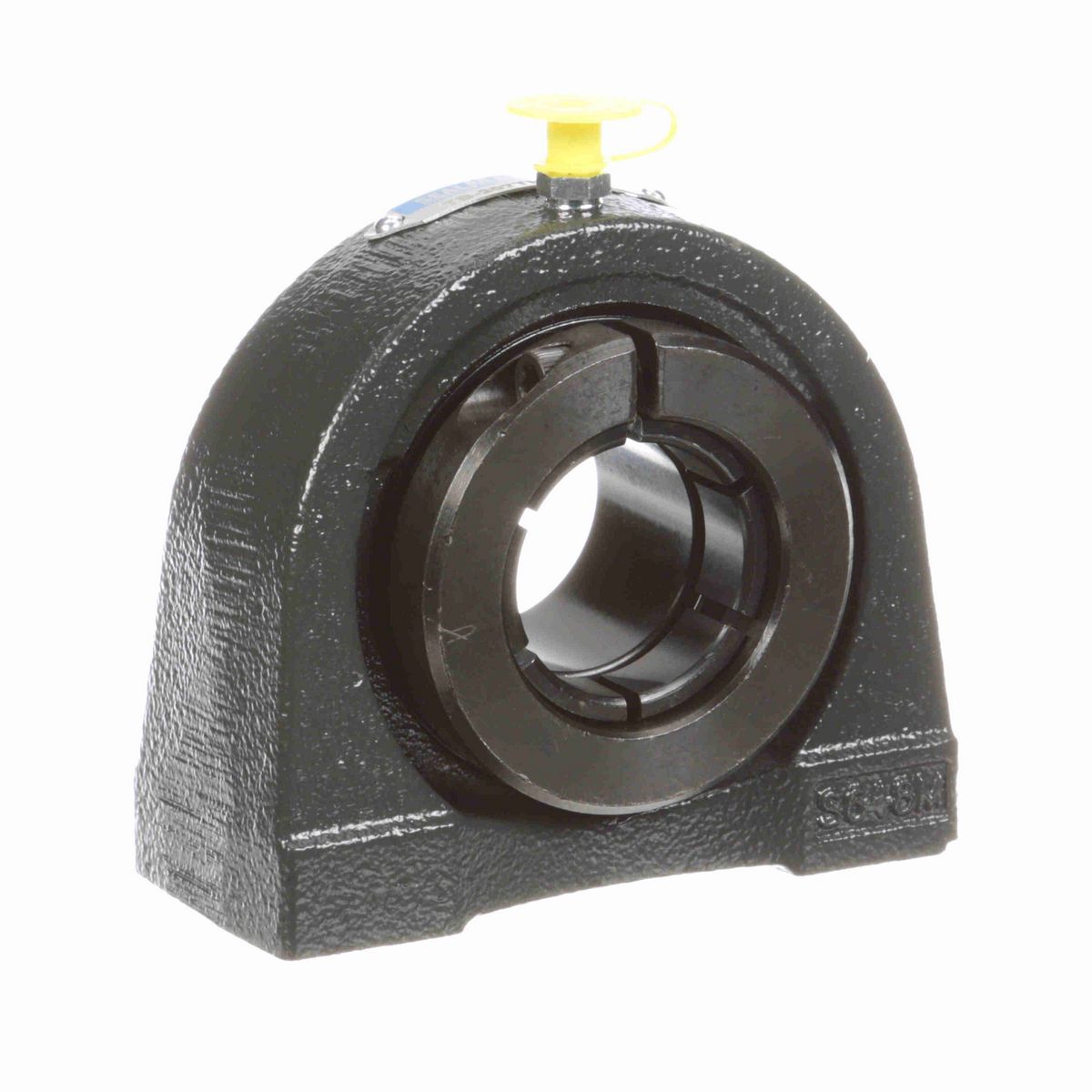 Sealmaster Mounted Cast Iron Tapped Base Pillow Block Ball Bearing - 52100 Bearing Steel, Black Oxided - Concentric Lock - TB-207TMC