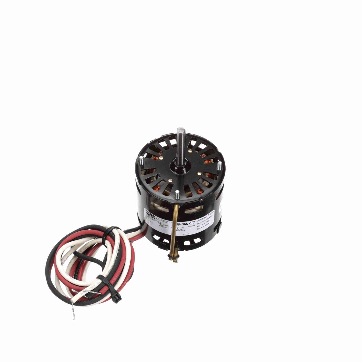FASCO Fan and Blower Motor, 1/25 HP, 1 Ph, 60 Hz, 115 V, 1550 RPM, 2 Speed, 3.3" Diameter, OAO - D332