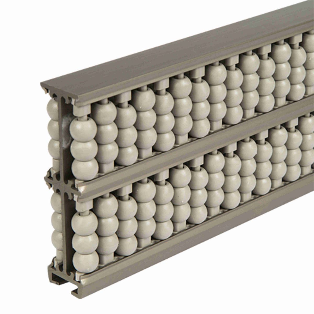 System Plast Speedrail: 2.15"W X 3.97"H X 60"L Gray Aluminum - VG-687-3.3-05