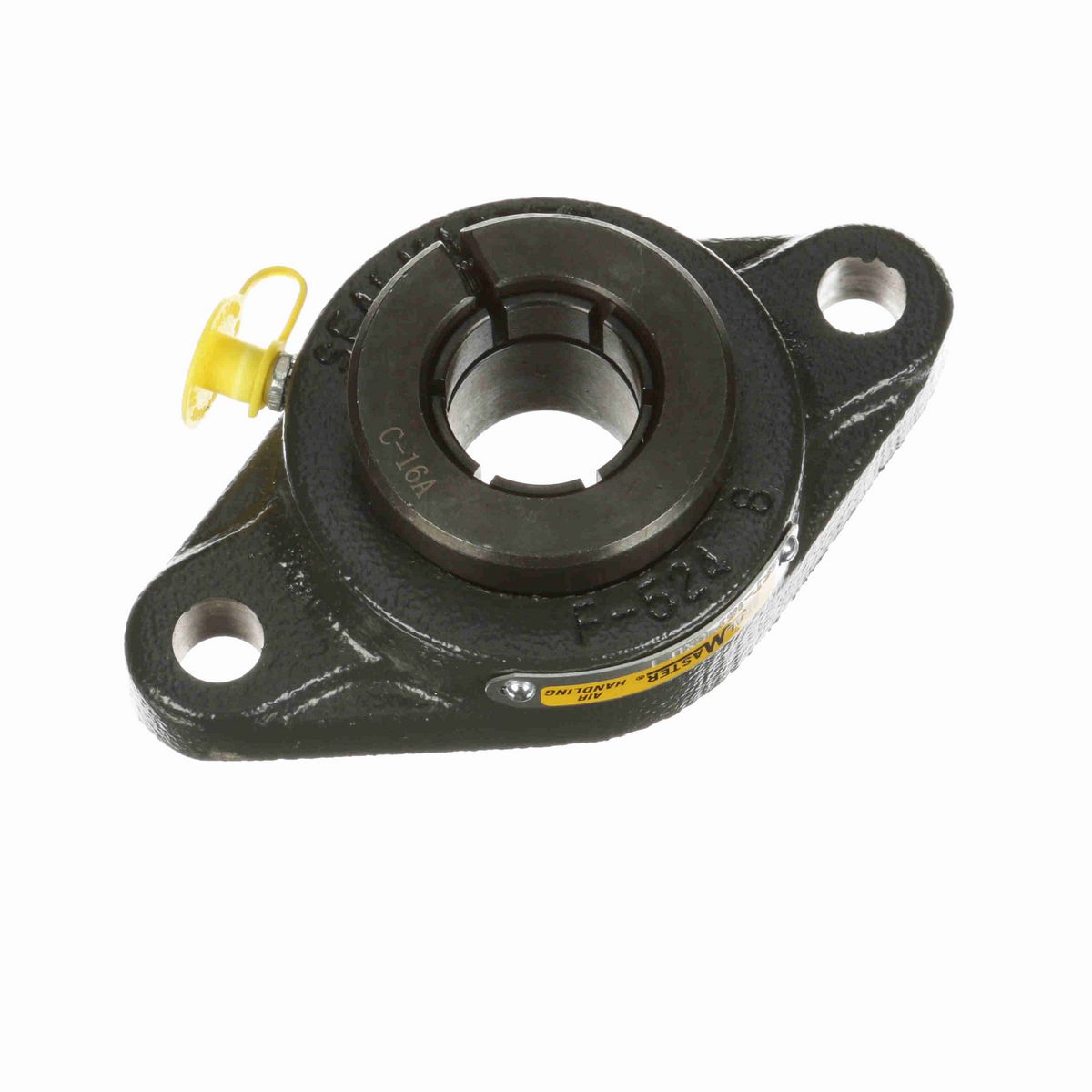 Sealmaster Mounted Cast Iron Two Bolt Flange Ball Bearing - 52100 Bearing Steel, Black Oxided - Concentric Lock - Air Handling Housing Fit, Noise Tested - SFT-16T CXU