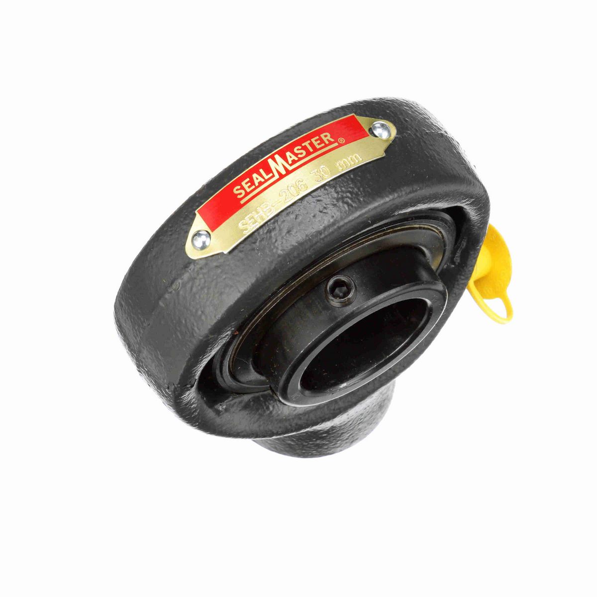 Sealmaster Mounted Cast Iron Hanger Unit Ball Bearing - 52100 Bearing Steel, Black Oxided - Setscrew Lock - SEHB-206