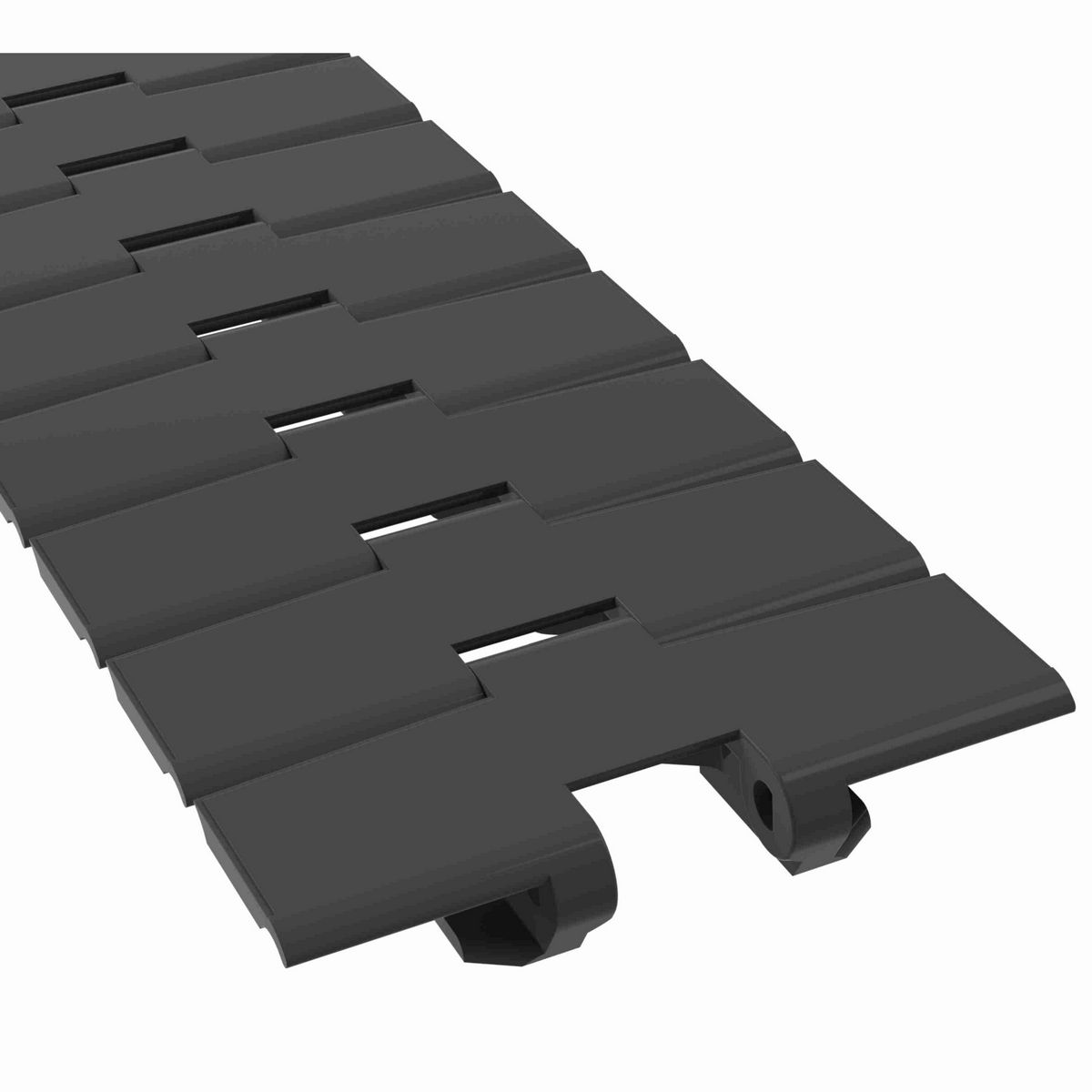 Rexnord 879TAB Side-flexing Solid Top, Material: Black Wear Resistant, Width: 4.5in, Pitch: 1.5in - 81405742