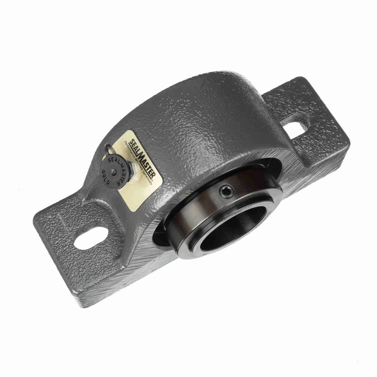 Sealmaster Mounted Cast Iron Two Bolt Pillow Block Spherical Roller - 52100 Bearing Steel, Black Oxided - Collar Mount Lock - USRB5000-111