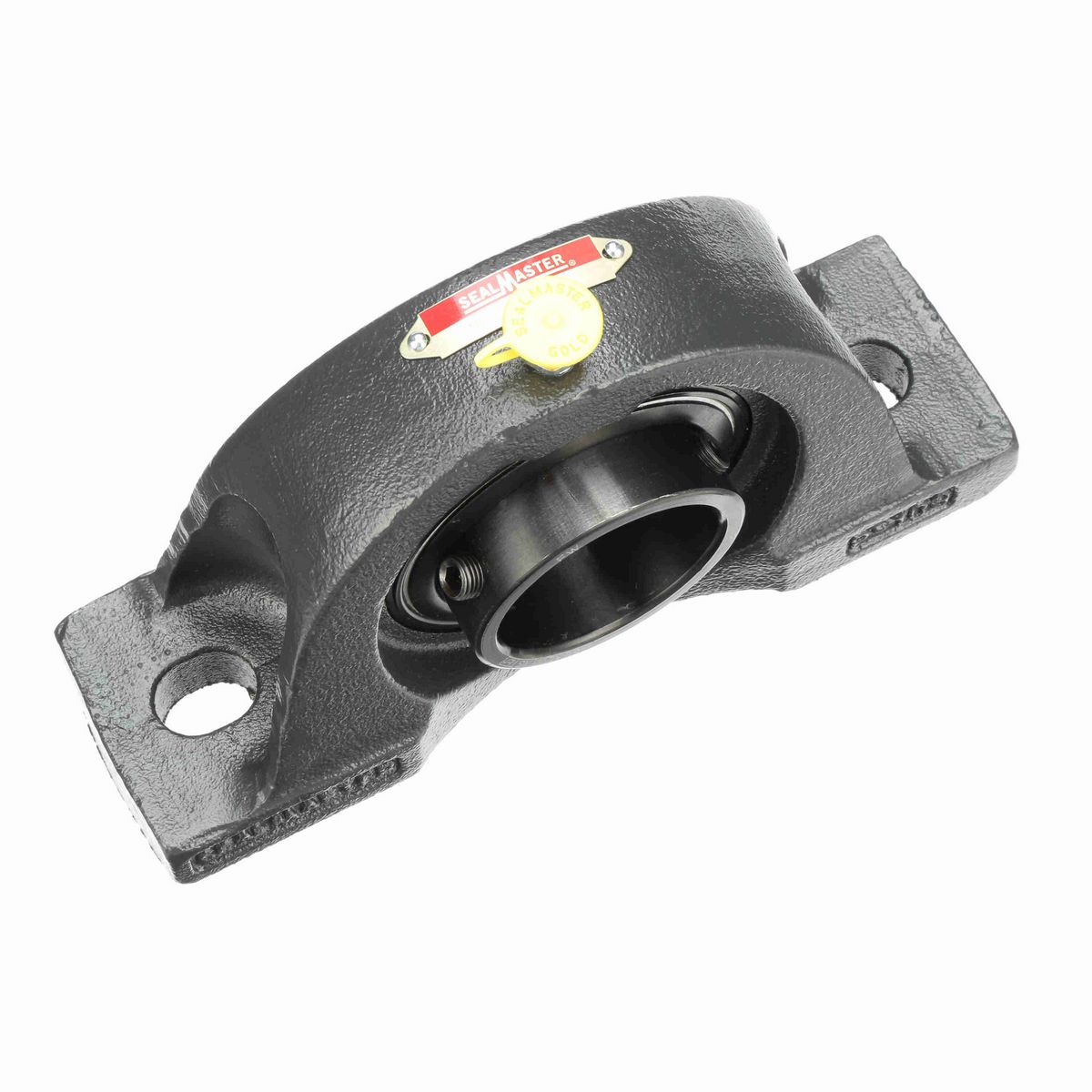 Sealmaster Mounted Cast Iron Two Bolt Pillow Block Ball Bearing - 52100 Bearing Steel, Black Oxided - Setscrew Lock - NP-32R