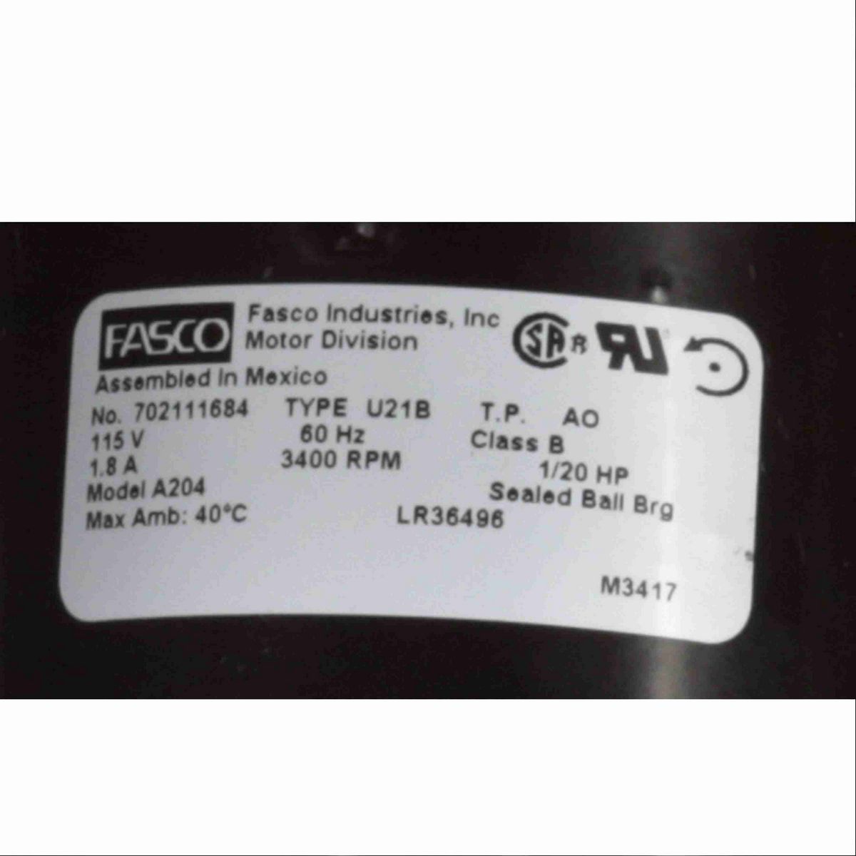 FASCO Round Outlet Shaded Pole OEM Replacement Draft Inducer Blower, 115 Volts, Flange: No - A204