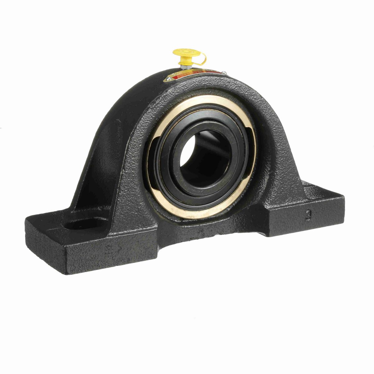 Sealmaster Mounted Cast Iron Two Bolt Pillow Block Ball Bearing - 52100 Bearing Steel, Black Oxided - Setscrew Lock - EMP-24