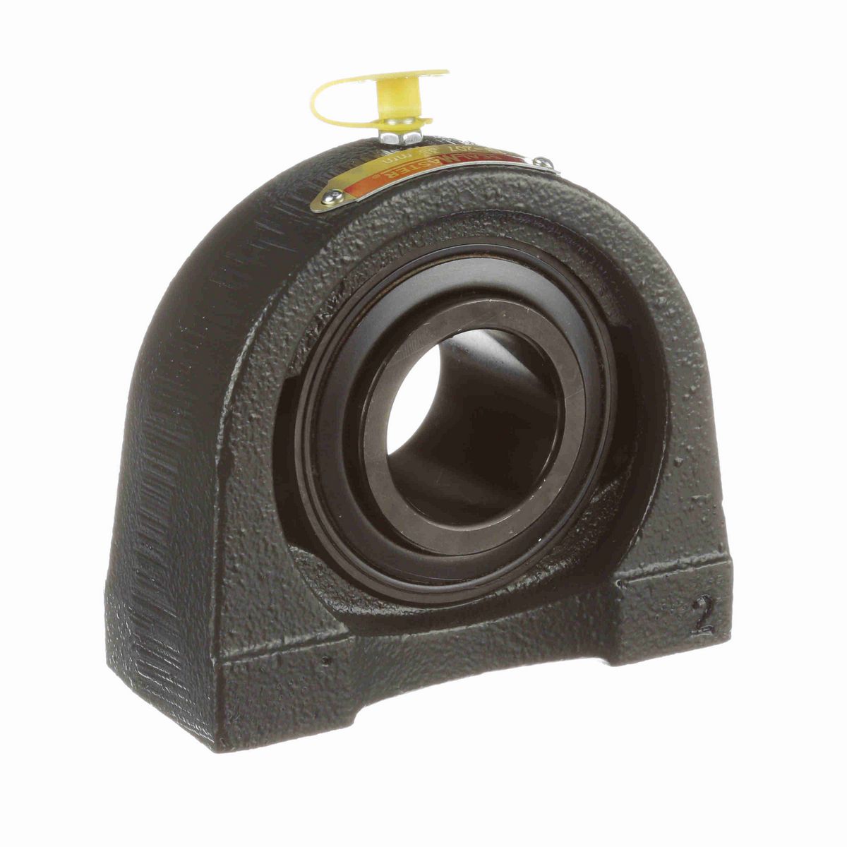 Sealmaster Mounted Cast Iron Tapped Base Pillow Block Ball Bearing - 52100 Bearing Steel, Black Oxided - Setscrew Lock - TB-207