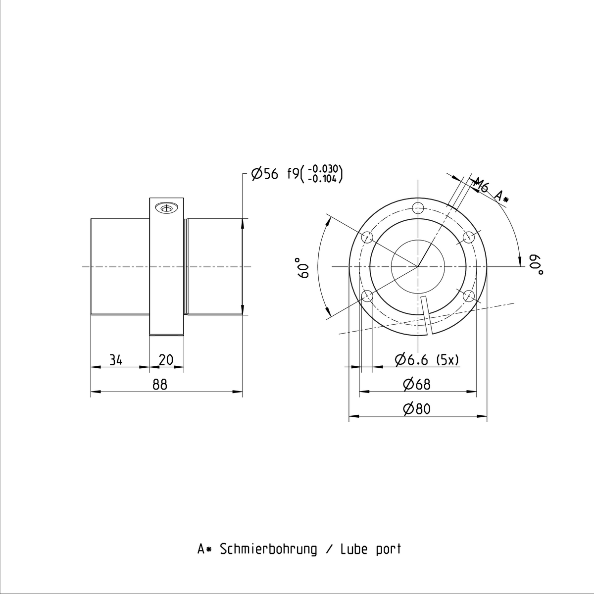 Одинарная гайка с регулируемым предварительным натягом Bosch Rexroth SEM-E-S 32X32RX3,969-2 [R151239014]