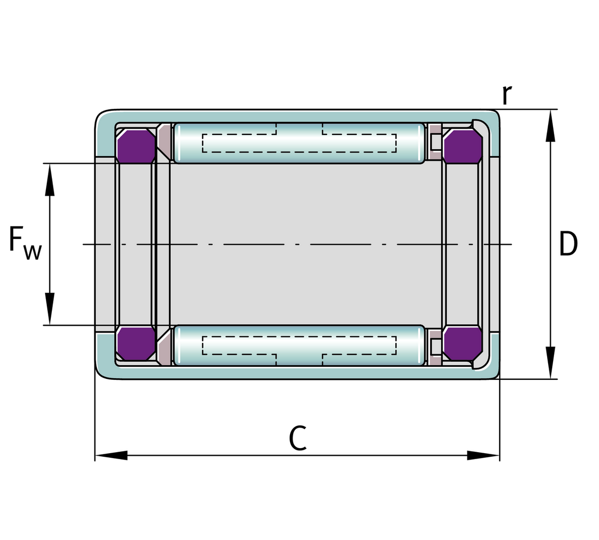 Обгонная муфта со штампованным наружным кольцом INA HFL0615