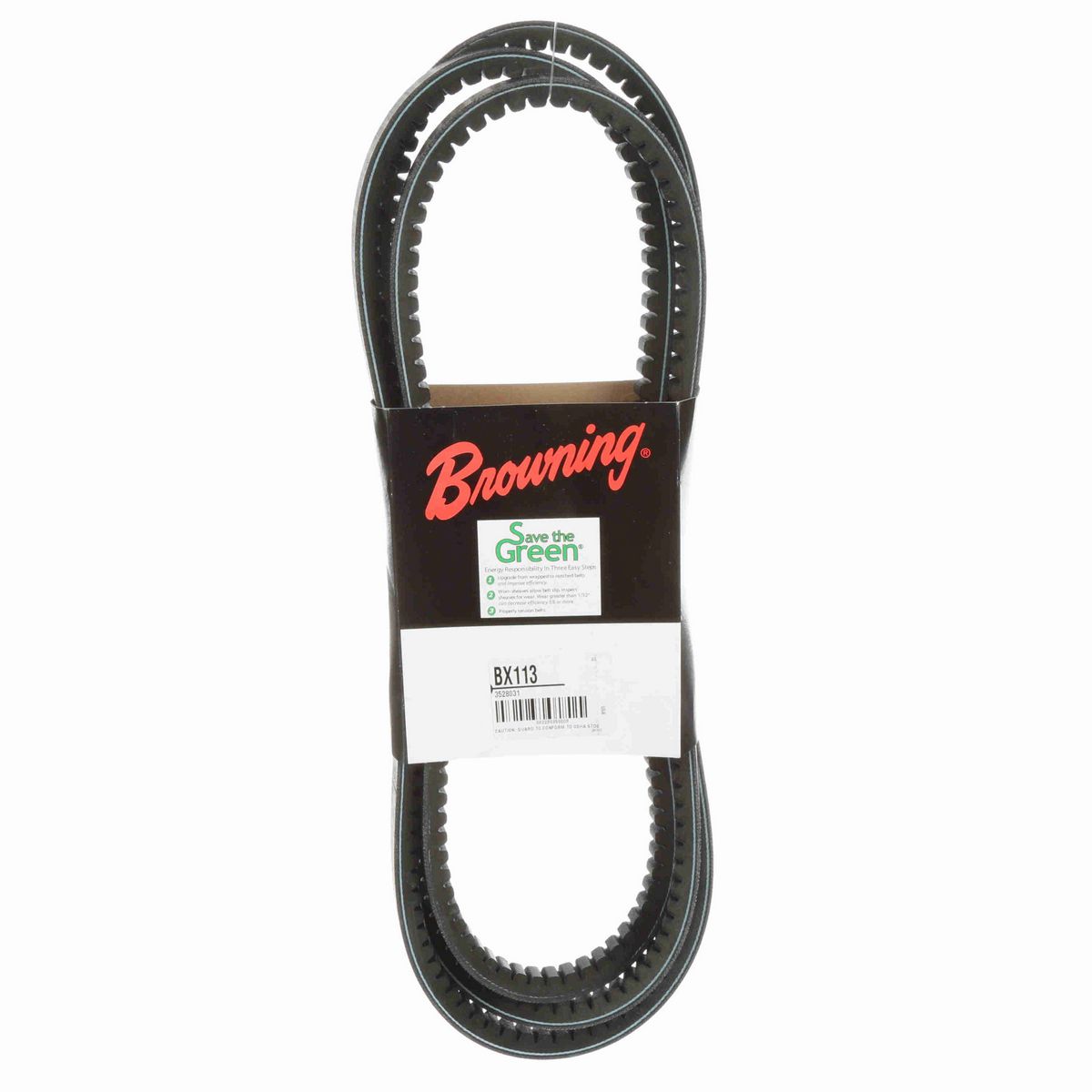 Browning EPDM Notched Belt 98% Efficient - BX113