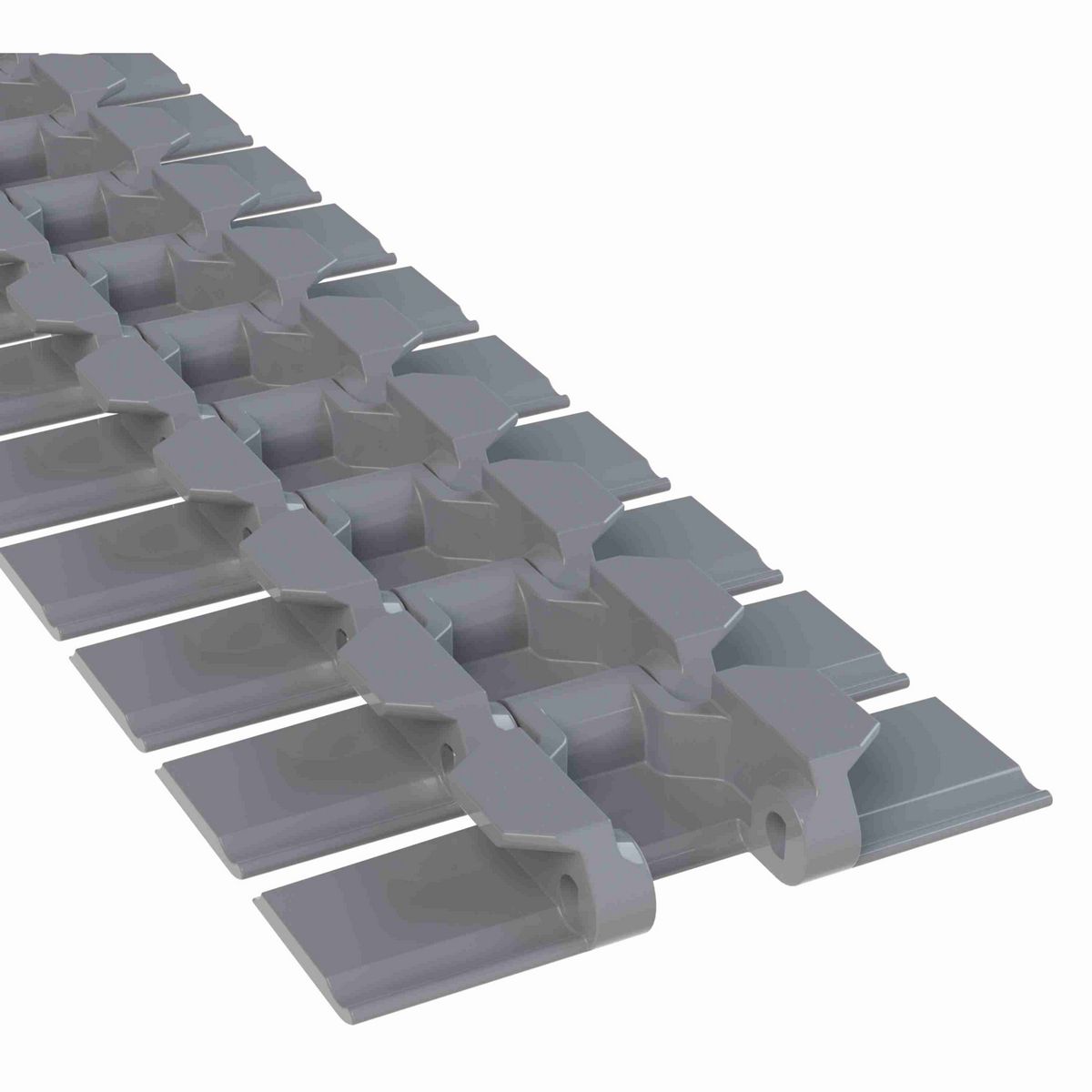 Rexnord 880TAB Side-flexing Solid Top, Material: Silver Platinum Series™ X, Width: 4.5in, Pitch: 1.5in - L0880655443