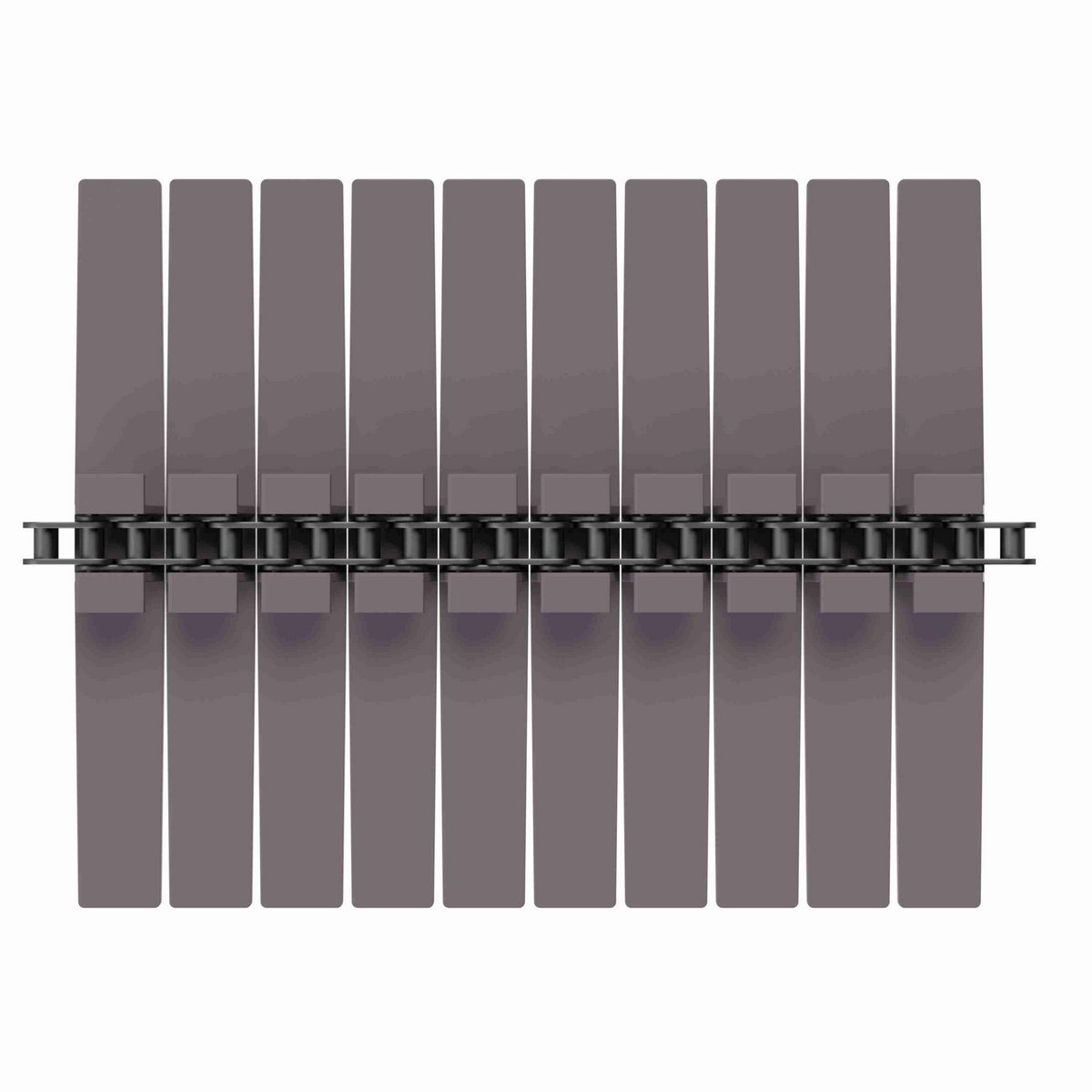 Rexnord 1873TAB Side-flexing Solid Top, Material: Brown High Performance, Width: 12in, Pitch: 1.5in - 81426346
