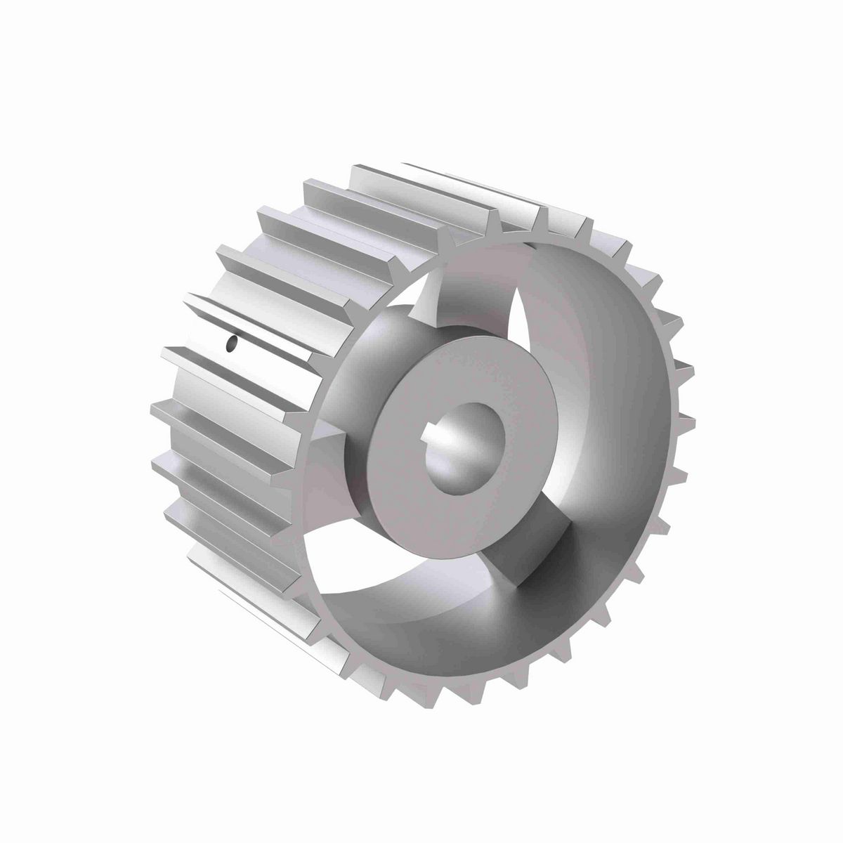 Rexnord 821 Series Solid One Piece Cast Iron Sprocket with 27 Teeth and a 1in Round Rough Stock Bore (RSB) - 401-352-2