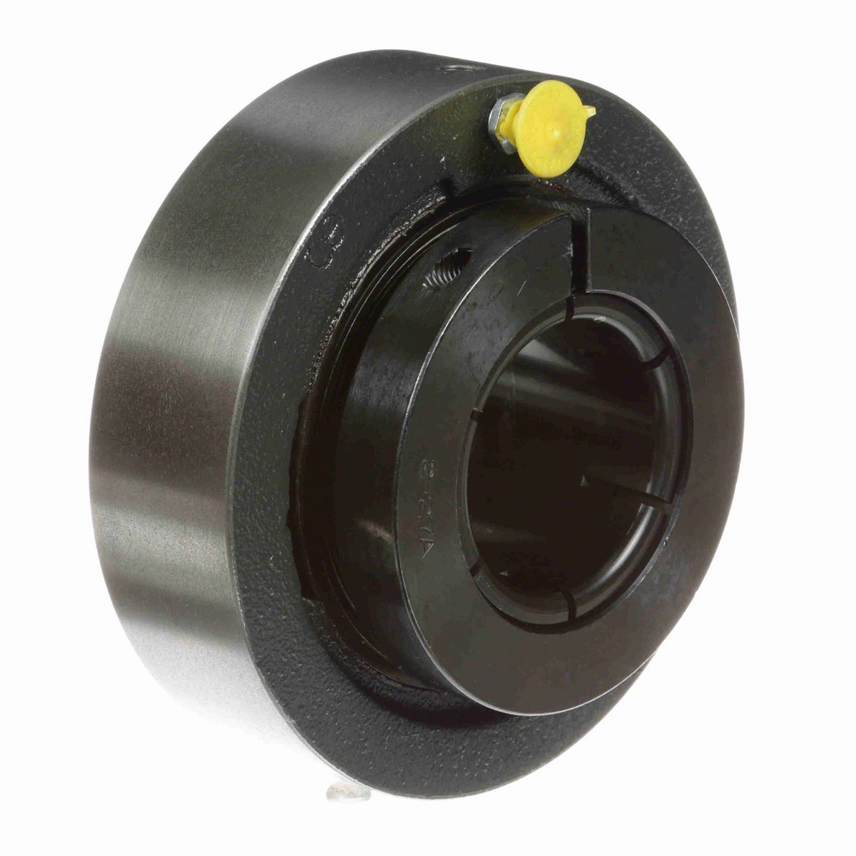 Sealmaster Mounted Cast Iron Cylindrical Cartridge Ball Bearing - 52100 Bearing Steel, Black Oxided - Concentric Lock - MSC-35T