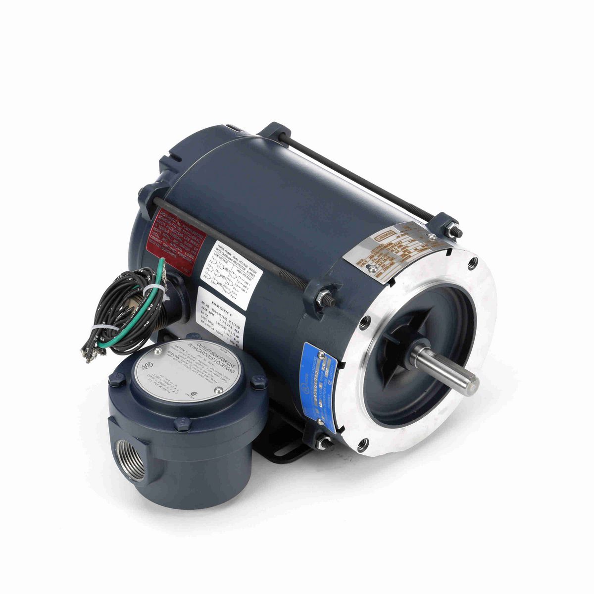 LEESON Explosion Proof Motor, 0.33 & 0.33 HP, 3 Ph, 60 & 50 Hz, 208-230/460 & 190/380 V, 1800 & 1500 RPM, 56C Frame, EPNV - 114626.00