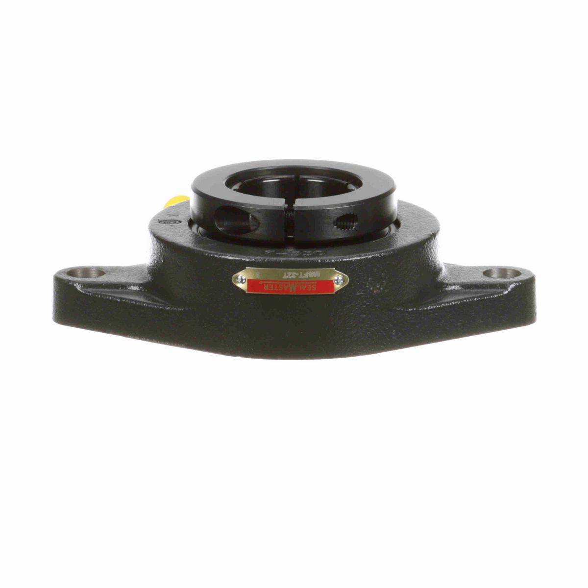 Sealmaster Mounted Cast Iron Two Bolt Flange Ball Bearing - 52100 Bearing Steel, Black Oxided - Concentric Lock - MSFT-32T