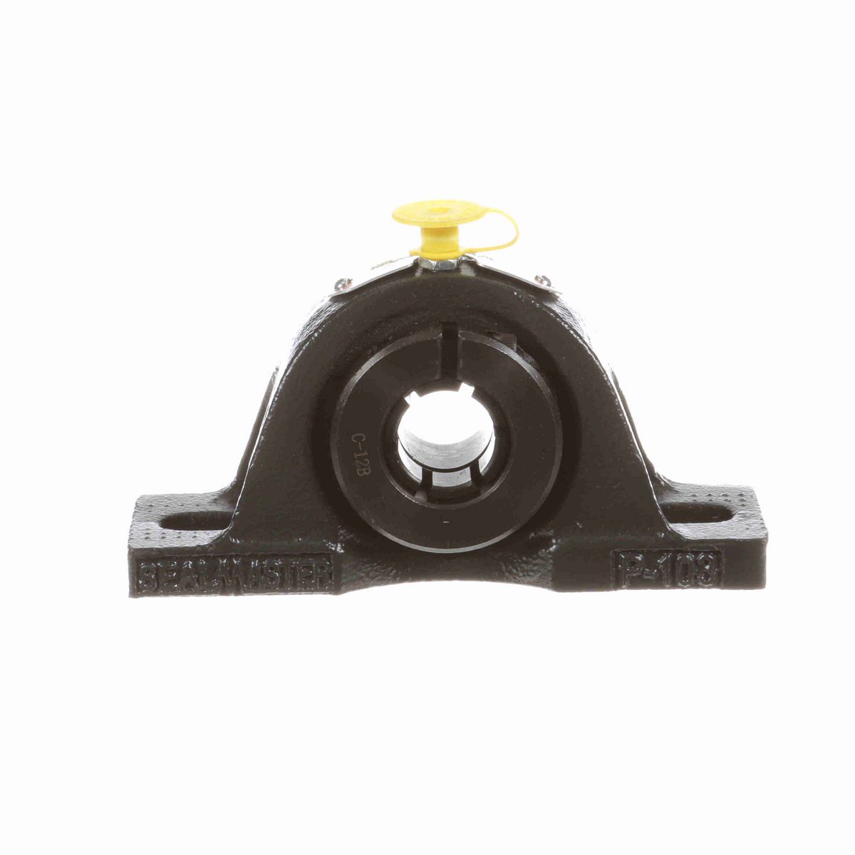 Sealmaster Mounted Cast Iron Two Bolt Low Base Pillow Block Ball Bearing - 52100 Bearing Steel, Black Oxided - Concentric Lock - NPL-12TC