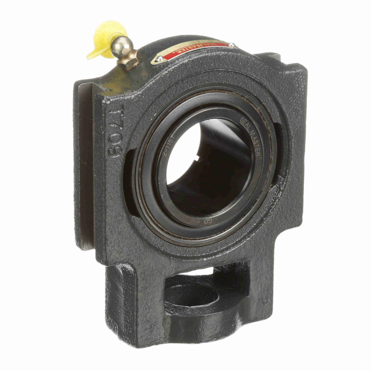 Sealmaster Mounted Cast Iron Wide Slot Take Up Ball Bearing - 52100 Bearing Steel, Black Oxided - Concentric Lock - ST-31T