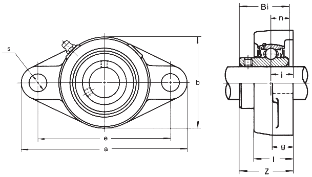 Подшипниковый узел ASK type PUCFL 200, PUCFL 207 [512233]