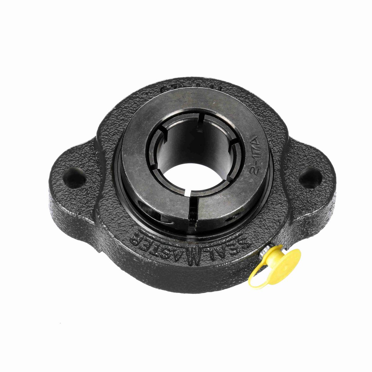 Sealmaster Mounted Cast Iron Two Bolt Flange Ball Bearing - 52100 Bearing Steel, Black Oxided - Concentric Lock - TFT-20TC-1