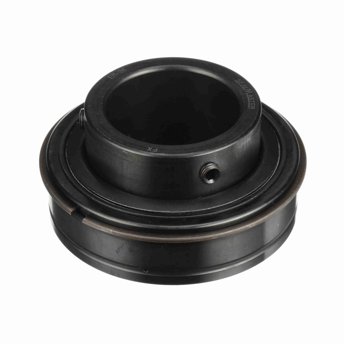 Sealmaster Mounted Insert Only Ball Bearing - 52100 Bearing Steel, Black Oxided - Setscrew Lock - ER-36