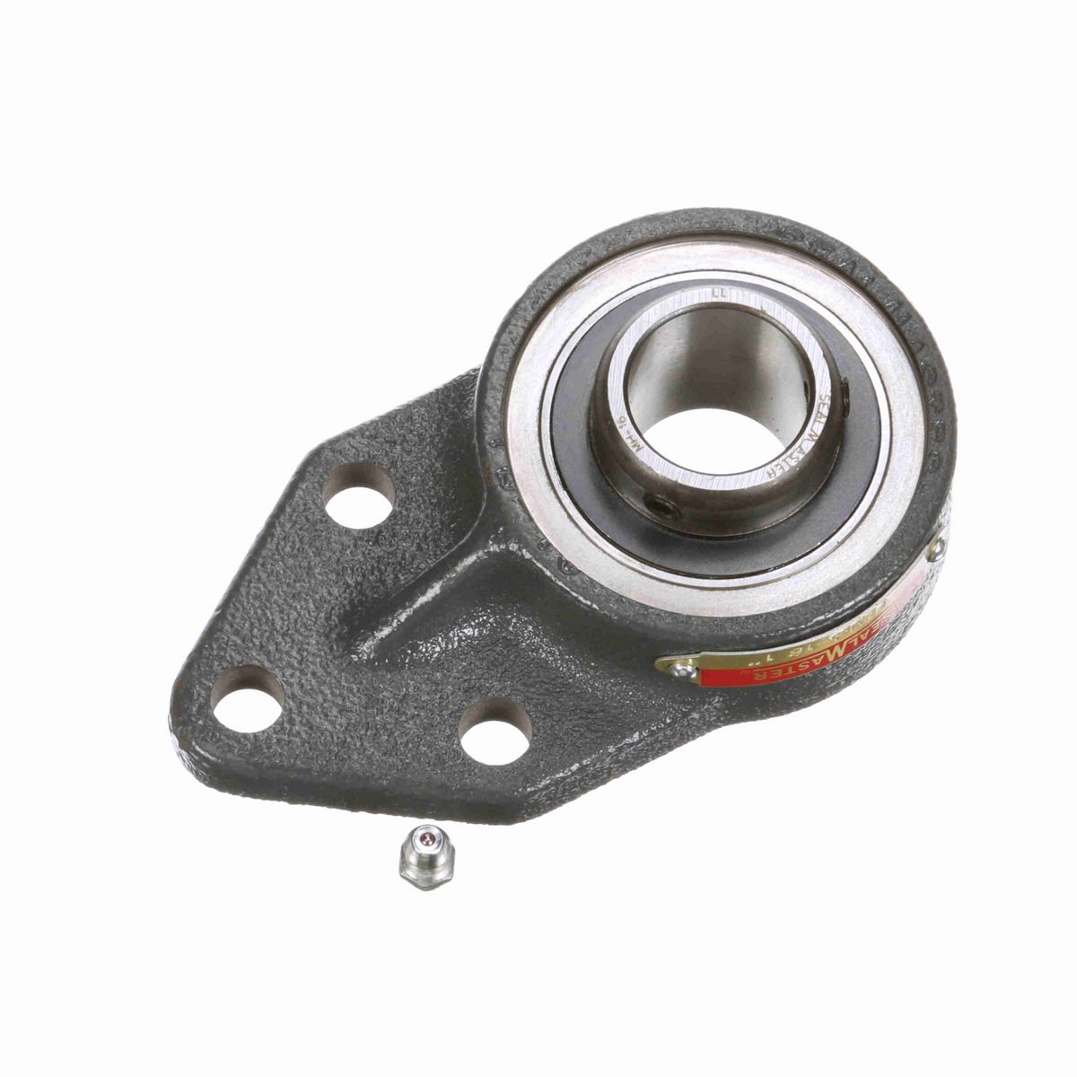 Sealmaster Mounted Cast Iron Three Bolt Flange Bracket Ball Bearing - 52100 Bearing Steel, Black Oxided - Setscrew Lock - FBMH-16